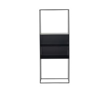 Estante de metal negro