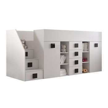 Litera Hartford 366, Individuales, Blanco, Aglomerado Laminado, Somieres, 94x249x124cm