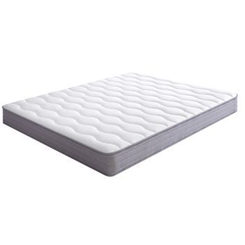 Colchón De Muelles 160x200 Firmeza H3 Ergonómico Tela Y Metal Blanco