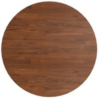 tablero de mesa  tablero escritorio redonda madera de roble marron oscuro o70x15cm
