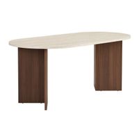mesa de comedor bordes redondeados l180 cm -