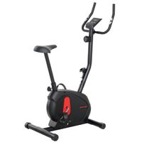 sportnow bicicleta estatica con resistencia magnetica ajustable sensor pantalla lcd y asiento regulable 88x505x1315 cm negro