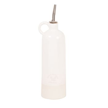 Aceitera de cerámica en blanca y beige