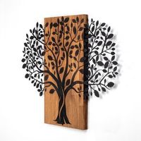 decoracion pared de madera magical arbol-378 nogal negro 73x58 cm