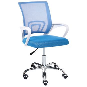 Silla De Oficina Escritorio Giratoria Con Altura Regulable Azul Solid