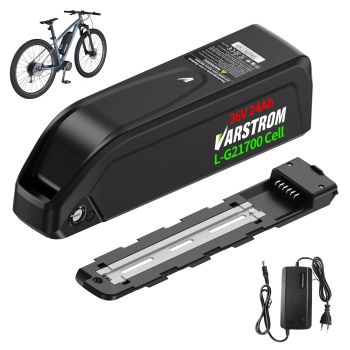 [Directriz de la UE] Varstrom 36V 24Ah 864Wh batería para bicicleta eléctrica de eje inferior, celdas LG 21700 premium,
