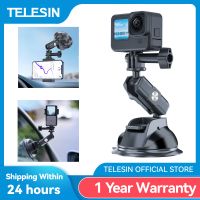 telesin-soporte de camara de accion para coche adaptador estandar ajustable 360 ventosa para gopro insta360 dji action telefono inteligente