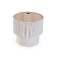 versa mesa auxiliar leslie de estilo moderno medidas al x l x an 35 x 38 x 38 cm color blanco