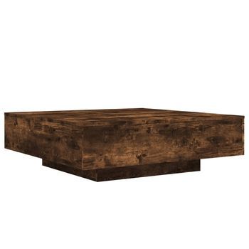 Mesa De Centro Madera De Ingeniería Roble Ahumado 100x100x31 Cm Vidaxl