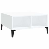 mesa de cafe - mesa de centro madera contrachapada blanca 60x60x30 cm