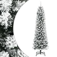 arbol de navidad artificial estrecho con nieve pvc y pe 150 cm vidaxl