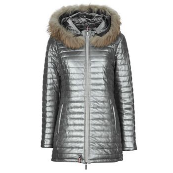 Oakwood Abrigo de plumas BRIDGET METAL (raccoon fur) para mujer