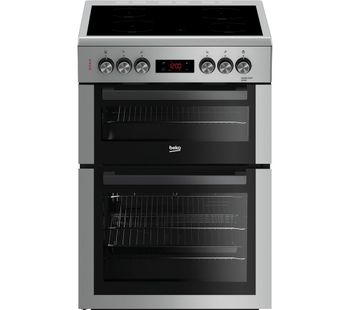 BEKO XTC653S 60 cm Electric Ceramic Cooker - Silver, Silver