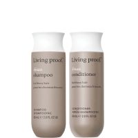 living proof no frizz shampoo and conditioner travel size bundle for frizz control smoothness and shine