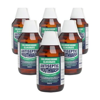 Chlorhexidine Mouthwash Mint 300ml x 6
