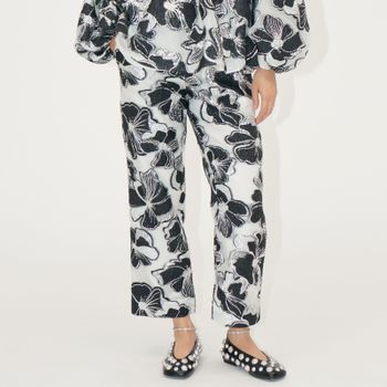 Stine Goya Floral-Jacquard Trousers. - XS