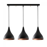 regleta de techo harvey 22 negro 3 luces