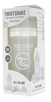 Twistshake Biberon Anticolico 260ml Blanco