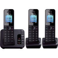 panasonic kx-tg8183eb cordless phone with answering machine - triple handsets