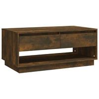 mesa de cafe - mesa de centro madera de ingenieria roble ahumado 1025x55x44cm