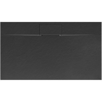 Plato De Ducha Rea Bazalt Long Black 80x120