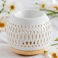 quemador de perfume de ceramica de diseno blanco - h95 cm