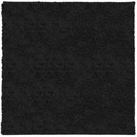 alfombra peluda de pelo largo moderna pamplona negra 200x200 cm vidaxl