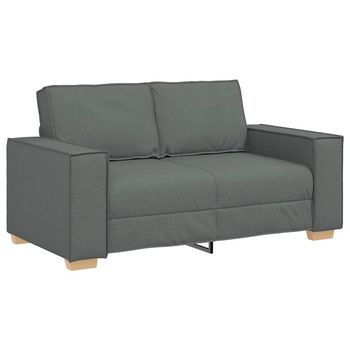 Sofá De 2 Plazas De Tela Gris Oscuro, 160x78x84 Cm Vidaxl