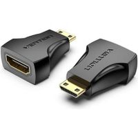 adaptador hdmi vention aisb0 mini hdmi macho a hdmi hembra chapado en oro 4k30hz