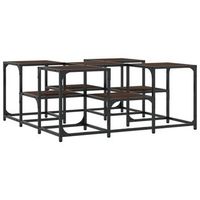 mesa de centro madera de ingenieria roble marron 91x91x40 cm vidaxl
