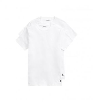 Polo Ralph Lauren para hombre. 714835960002 Pack de dos camisetas Classic blanco (XL), Casual, Homewear, Algodón, Manga corta