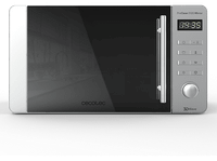 microondas con grill - cecotec proclean 5120 mirror 700w 5 niveles inicio automatico 20 l 8 programas inox