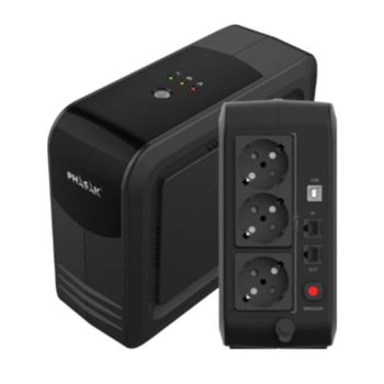 Sai Phasak 750VA Batería de Plomo-Calcio 20 Minutos USB HID y Protección RJ45