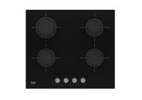 beko hilg 64220 s hobs integrado encimera de gas negro - placa integrado encimera de gas vidrio negro esmaltado giratorio