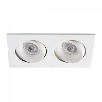 Empotrable rectangular argón blanco (2 luces)