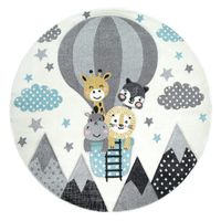 alfombra infantil kosmos beige 120 cm redondo