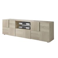 mueble tv en melamina roble