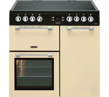 LEISURE Cookmaster CK90C230C 90 cm Electric Ceramic Range Cooker - Cream & Chrome, Cream