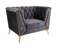 sillon tapizado gris 104x72x75h cm