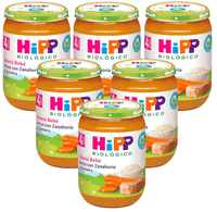 hipp tarrito de arroz con zanahoria y ternera bio 4m 6x190 gr