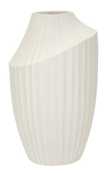 Jarrón de magnesio color crema ø 22,5x38 cm