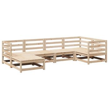 Juego De Sofás De Jardín 6 Piezas Madera Maciza De Pino Vidaxl