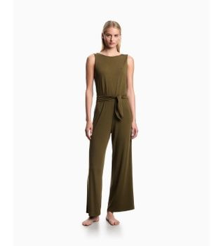 Emporio Armani para mujer. EW003412_AF20240 Mono Summer verde (S), Casual, Viscosa, Sin mangas / Tirantes