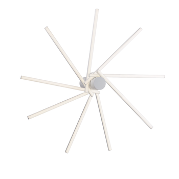 Lámpara De Techo Mikado Con Luces Orientables En Metal Y Aluminio Lacado En Blanco Con Led Integrado 5 Max 85 Bl276-pl9-bc