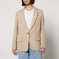 marant etoile charlyne herringbone wool blazer - fr 42uk 14