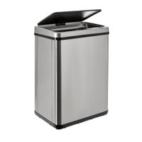 cubos de basura de acero inoxidable gris 40l
