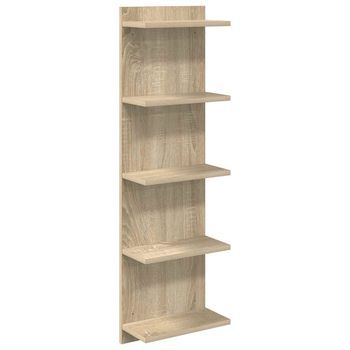 Estante De Pared Roble Sonoma 30 X 15 X 100 Cm Vidaxl