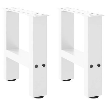 Patas Para Mesa De Centro De Acero Blanco 2 Uds | Patas Para Mesa 30×40 Cm