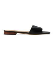 lauren ralph lauren para mujer 802959142001 sandalia tipo chancla everley de piel negro 36 plano ninguno casual