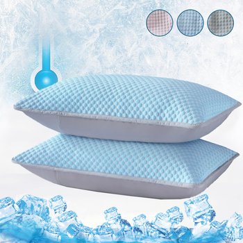 Funda de almohada refrescante de verano, sólida, de tela transpirable con efecto frío, lavable, textil para el hogar, solo funda 48x74cm, almohada no incluida